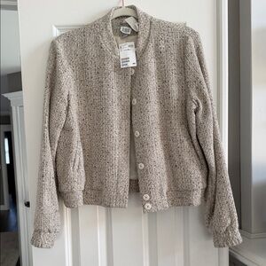 H&M Beige Textured Blazer